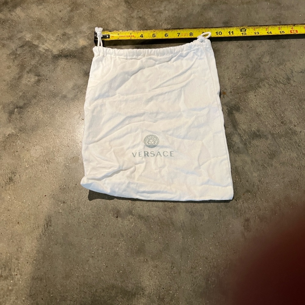 Authentic Versace White Drawstring Logo Pouch - Picture 3 of 5